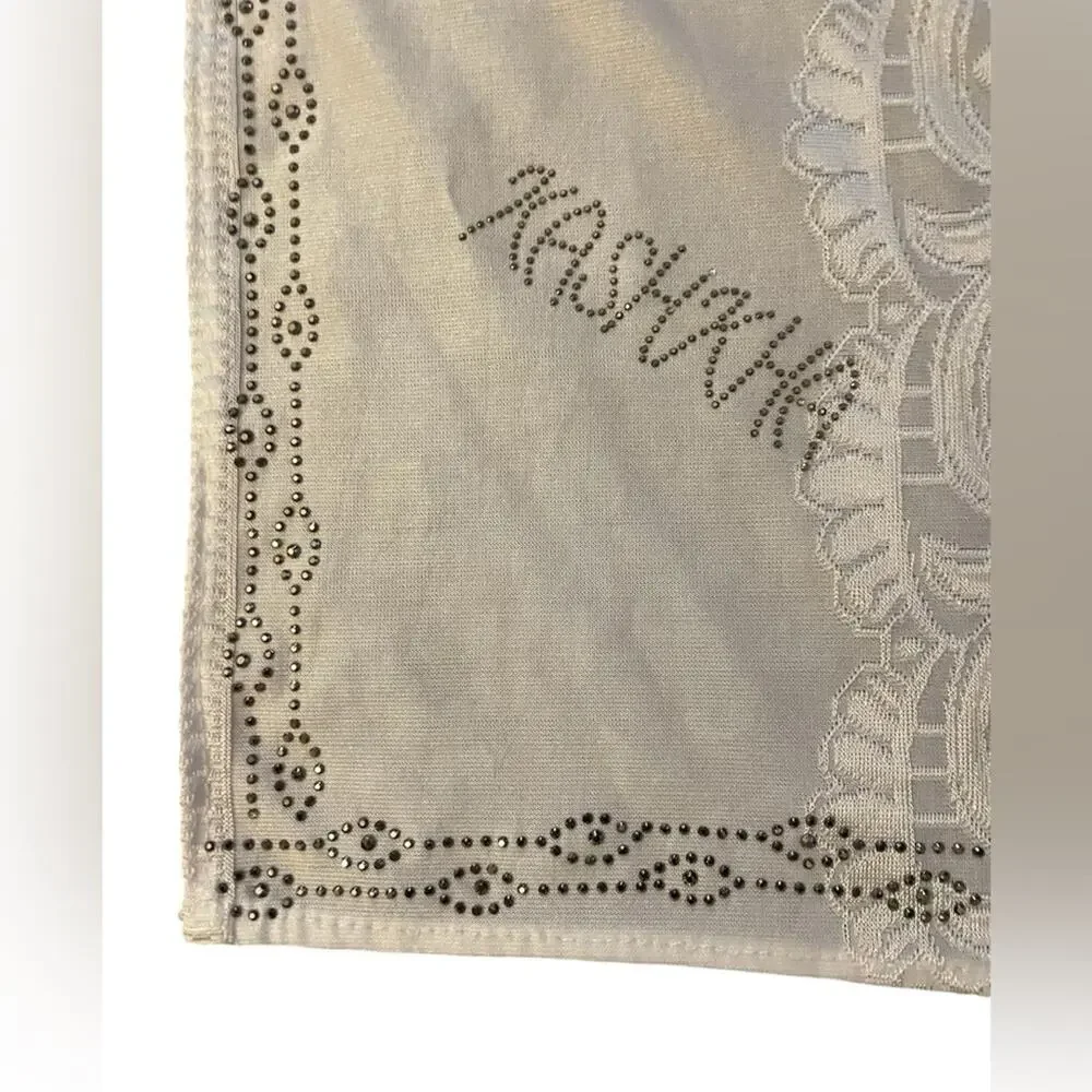Lace Silky feeling Iridescent Beading along Boarder Eye look detail Mystical